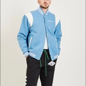 Norwood Varsity Jacket Wool Leather Trim Satin Lined Streetwear Large $625 MSRP